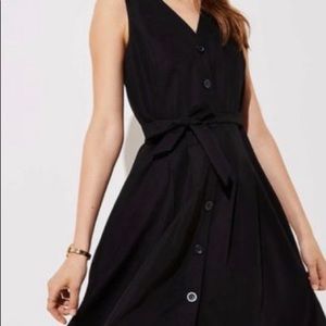 LOFT Flare Back Tie-front Dress
